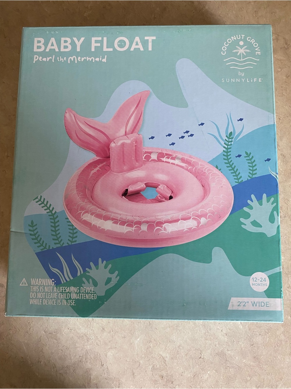 Baby Pool Float – Pearl the Mermaid by Sunnylife | 12-24 Months | Pink Mermaid